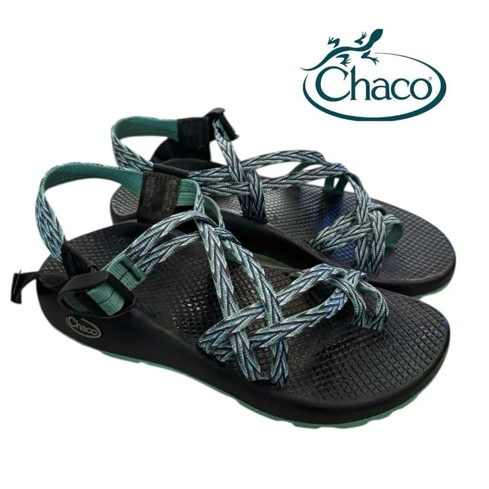 Chaco ZX/2 Classic Sports Hiking Women Green Blue J105490 Strappy Sandals 8
